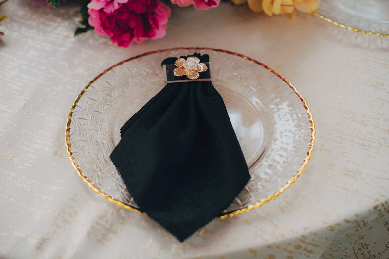 Elegante Zwarte Airlaid Servetten voor een Luxueuze Tafel