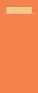 Bestekzakje oranje met gele servet Classic Sunrise 600 stuks - Lanza Tafelaankleding