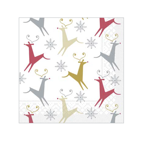 Kerstservetten Malte Tissue 33x33 1/4 vouw doos a 800 stuks - Lanza Tafelaankleding