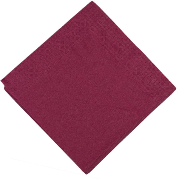 Tissue Servetten 33x33 1/4 vouw 2 laags Bordeaux Rood, doos a 2.000 stuks. - Lanza Tafelaankleding